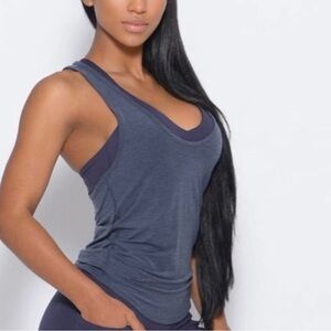 Bombshell Sportswear Dark Blue Gray Sleeveless Tank Top size Medium